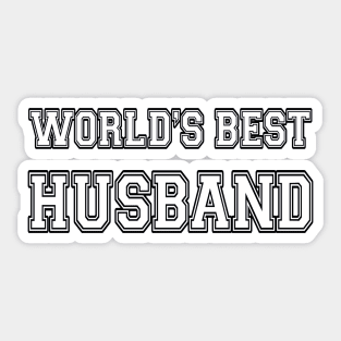 World's Best Husband Sticker